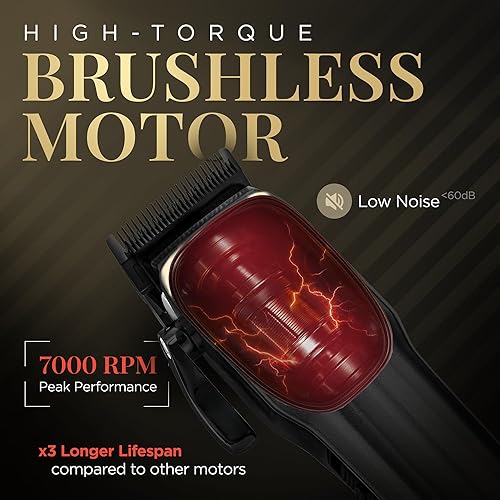 Miniatura 2 de Fagaci Cortapelos profesionales para hombres con precisión superior, afilado 5 veces más largo, cortapelos profesionales de peluquería inalámbricos