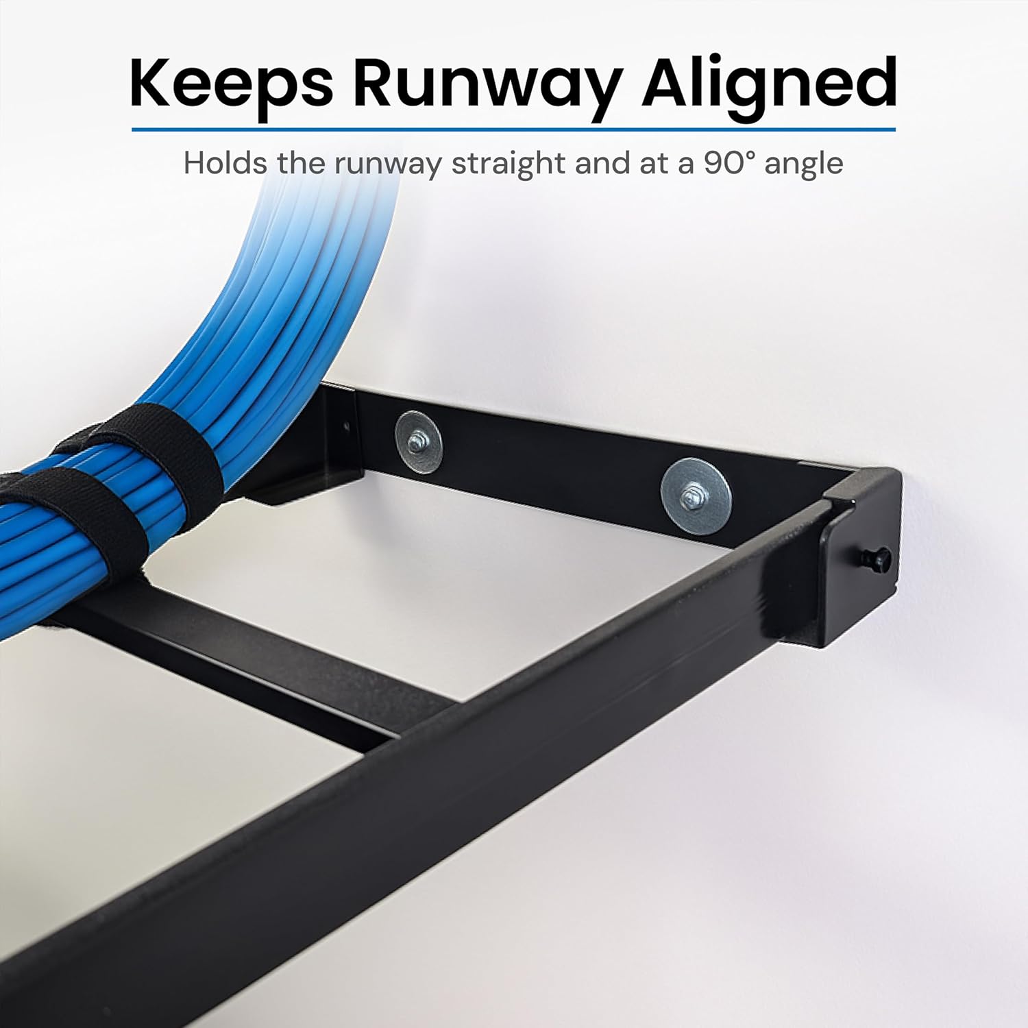 ICC Cable Runway Wall Support Bracket – 2-Pack | Steel, Black Powder Coat, 90° Wall Mount