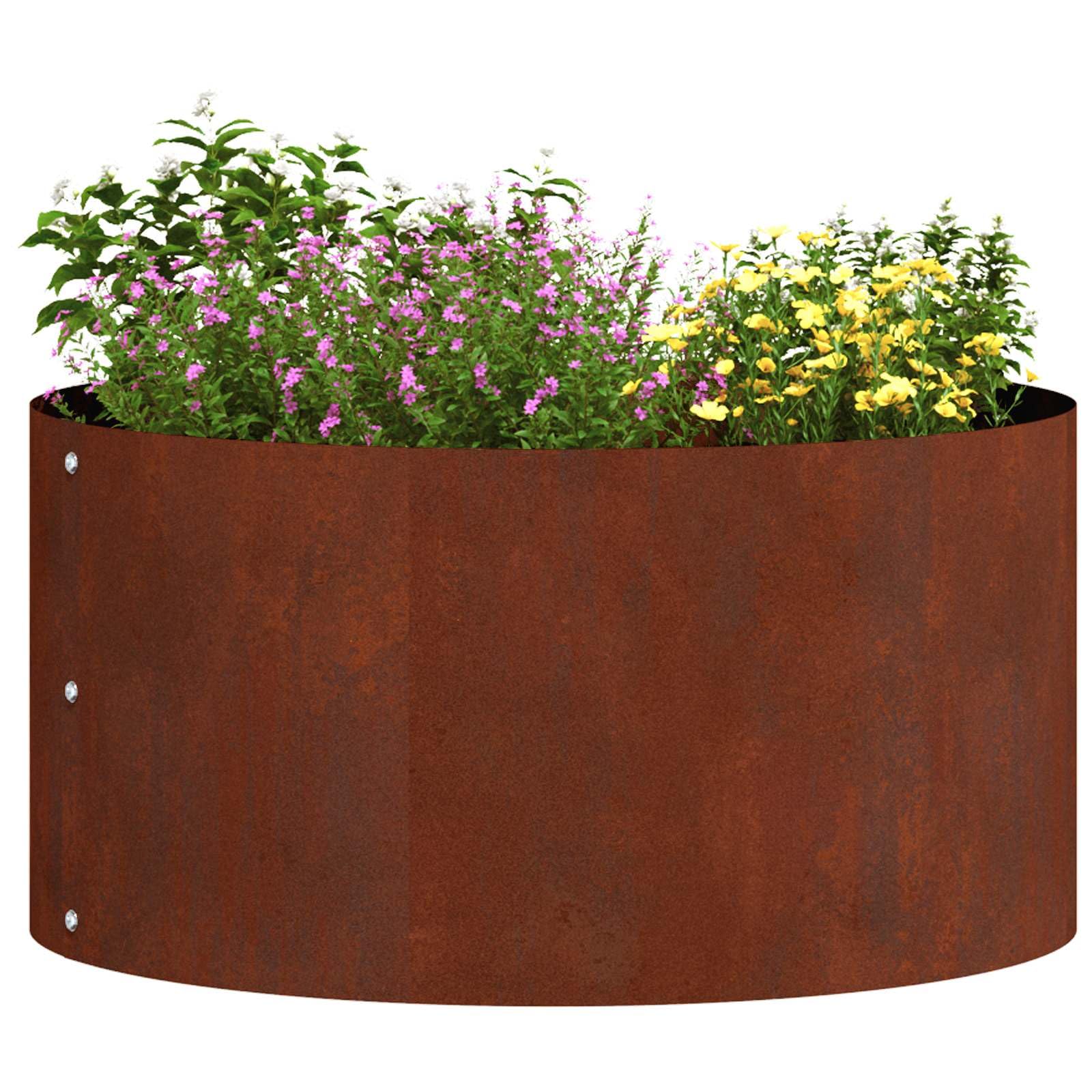 vidaXL Planter Ring Brown 40 x 40 x 20 cm Weathering Steel, Round Steel Planter, Modern Outdoor Decor, Sculptural Garden Frame, Minimalist Ring for Contemporary Design