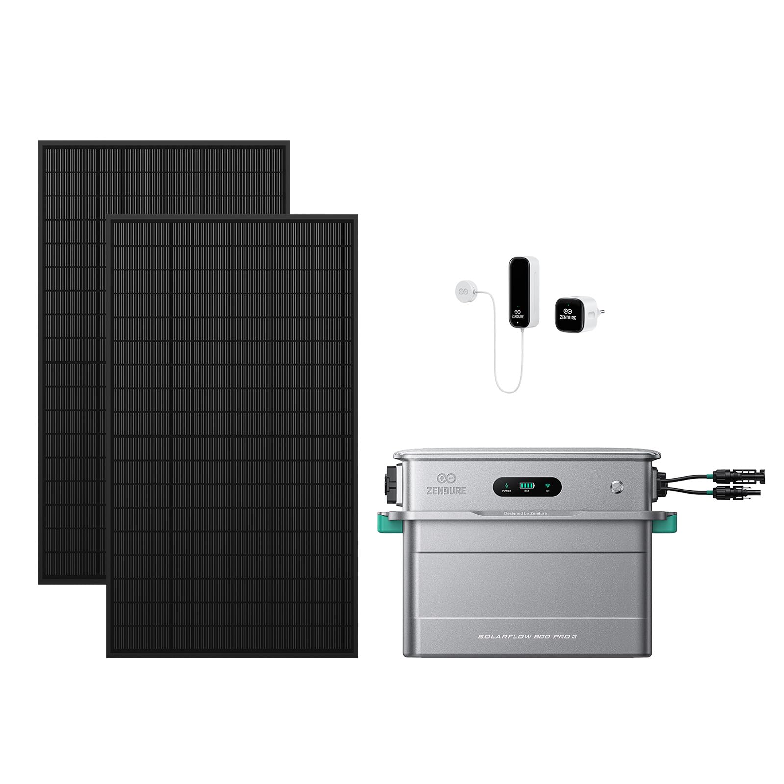 Zendure SolarFlow 800 Pro 2 Balkonkraftwerk+1 D0-Zähler+2 450W Solarpanels