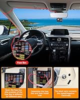 Vista 8 de Kit de cableado para cámara de salpicadero, 13.1 ft/13.12 pies, 12 V-24 V a 5 V 2.5 A, cargador de cámara de tablero de automóvil, cable