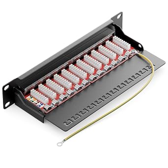 deleyCON CAT6a Patch Panel Correction Panel 12 Ports Desktop 10