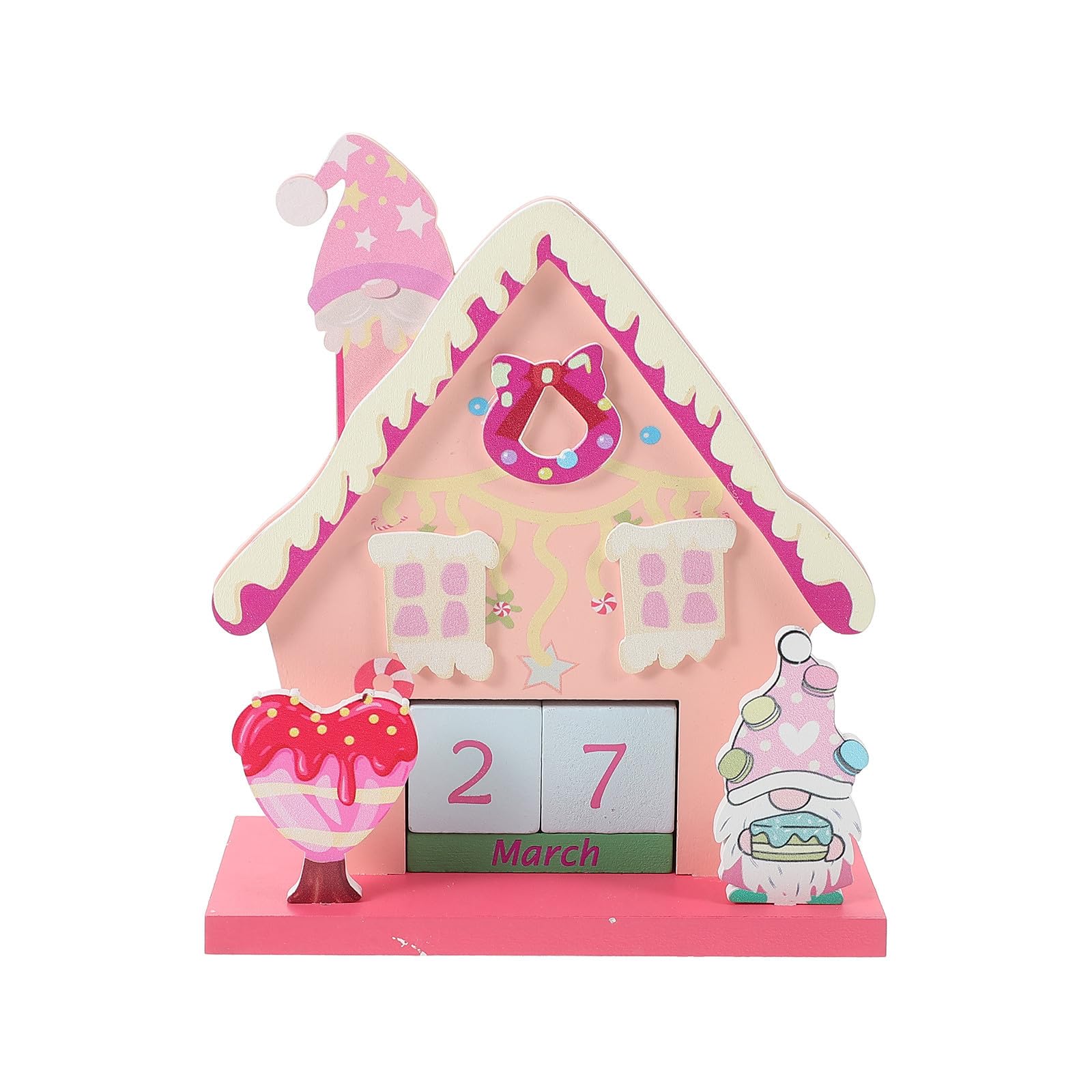 4 Sets Holzkalender mit Datumsanzeige und Countdown für