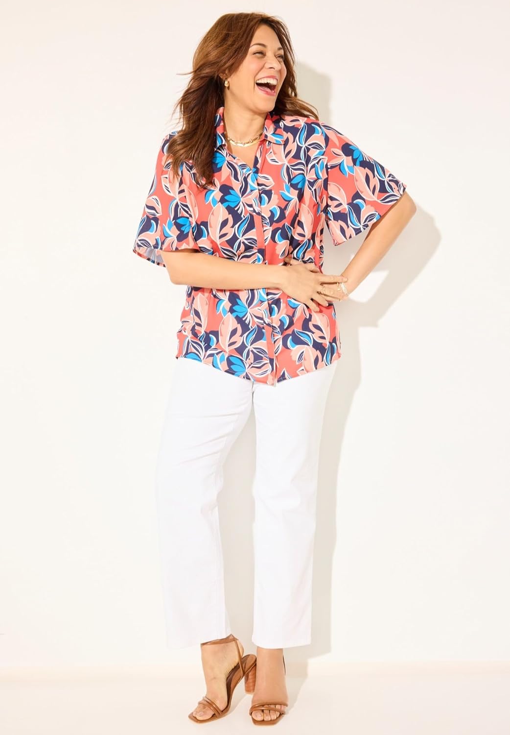 Women's Plus Size Timeless Short Sleeve Blouse