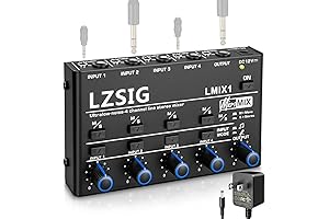 Compact 4-Channel 3.5mm Mixer for Sound Reinforcement