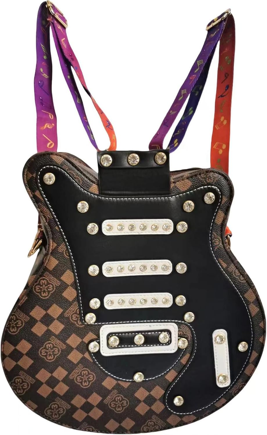 Guitar Shaped Crossbody Bag For Men & Women - PU Leather, Adjustable Strap, Multiple Colors