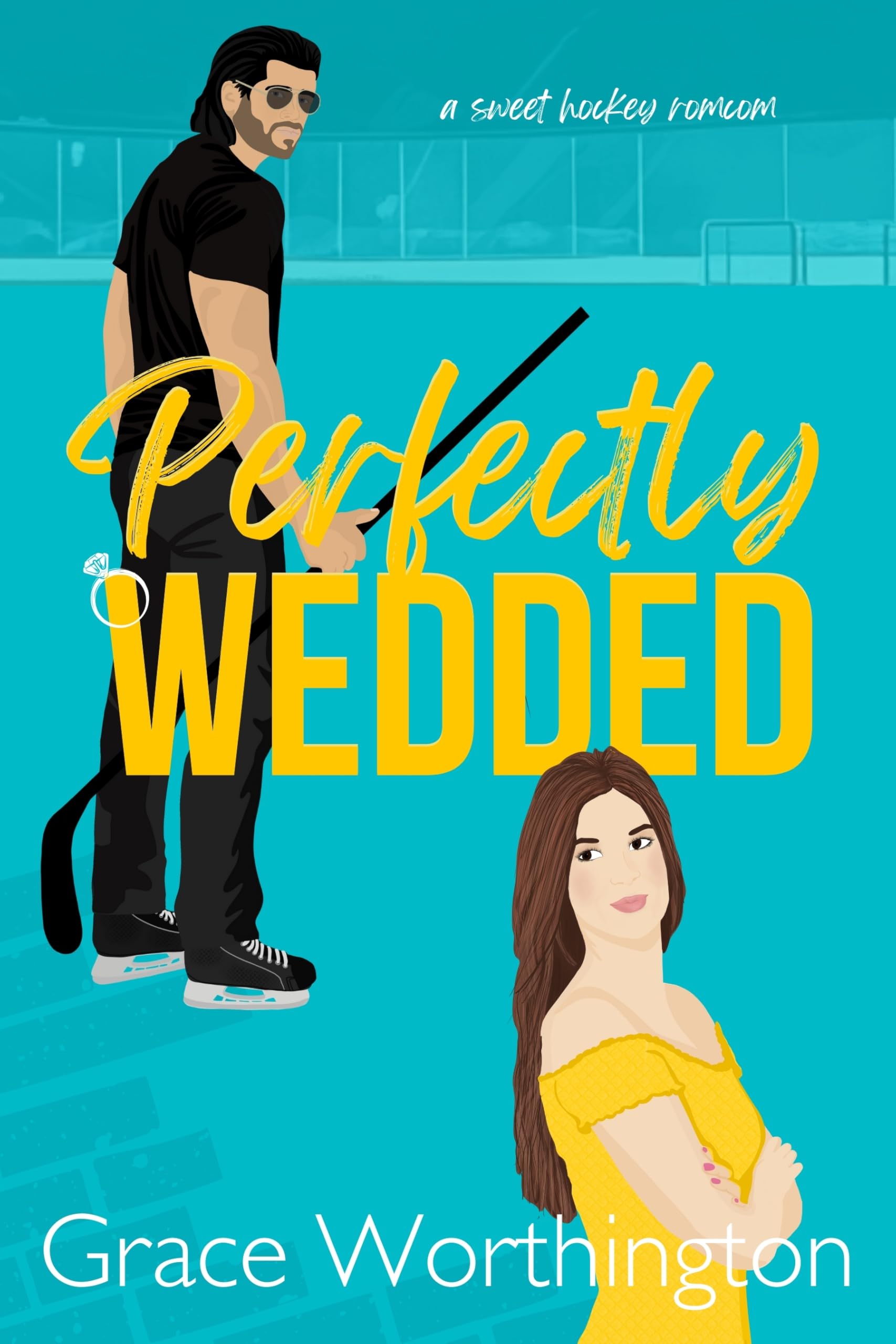 Perfectly Wedded: A Sweet Hockey RomCom (Perfect Crush Hockey Romance Book 1)