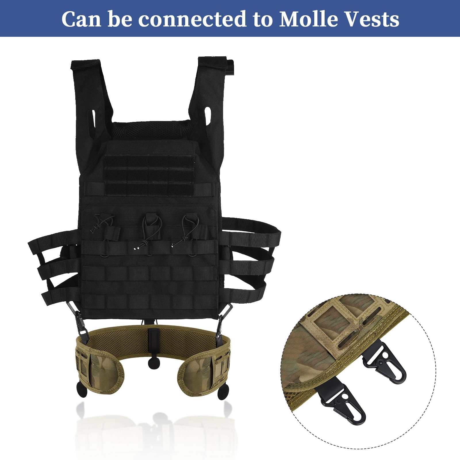 Taktischer Gürtel Molle Kampfgürtel Schnellverschluss Schnalle 1000D Oxford Einstellbare Taille Patrol Gürtel Training Arbeit Outdoor DIY Ausrüstung Zubehör