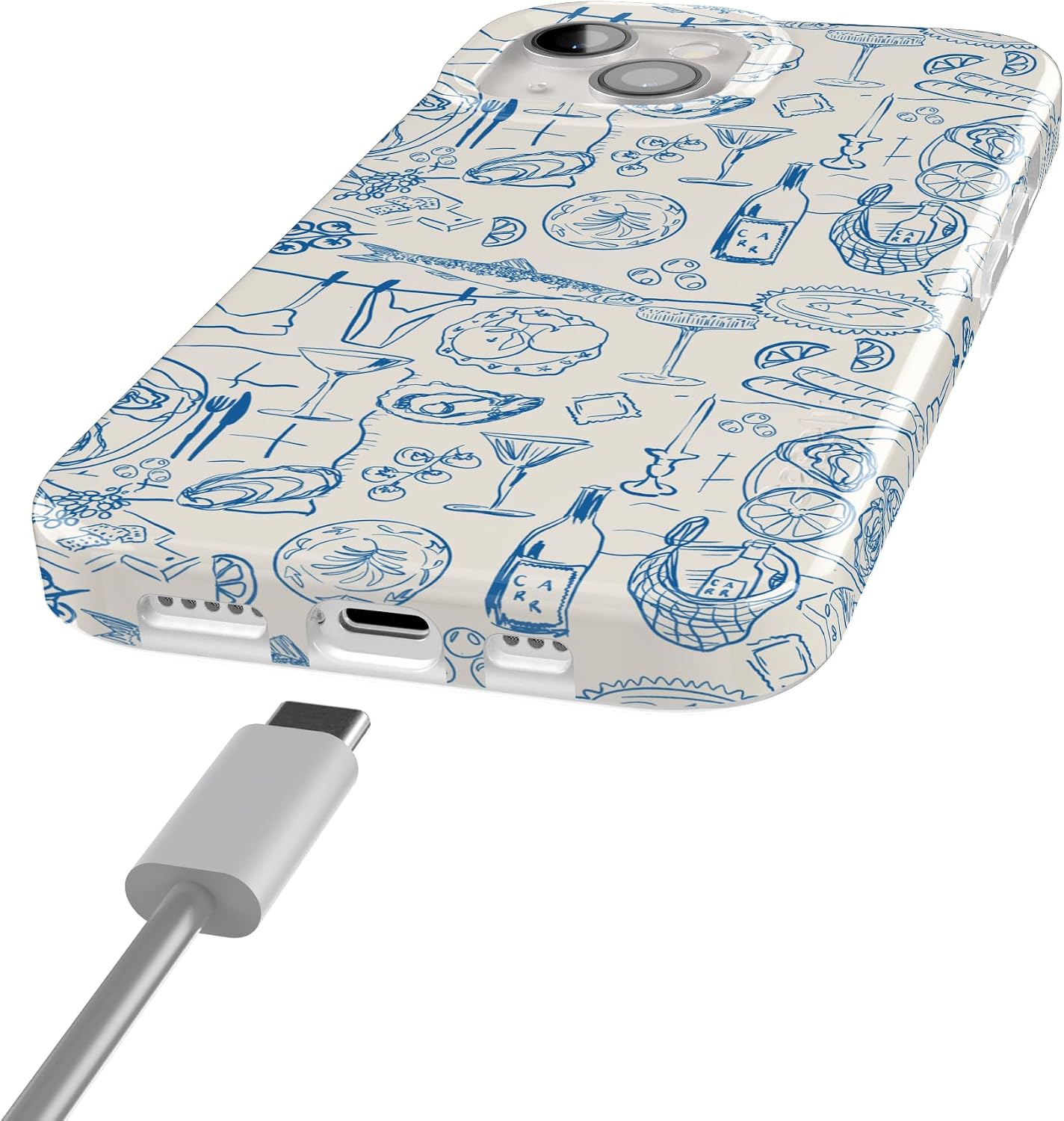 Casely iPhone 15 Plus Case | Amalfi Aperitivo | Dolce Vita | Compatible with MagSafe | Classic Ultra Slim Design