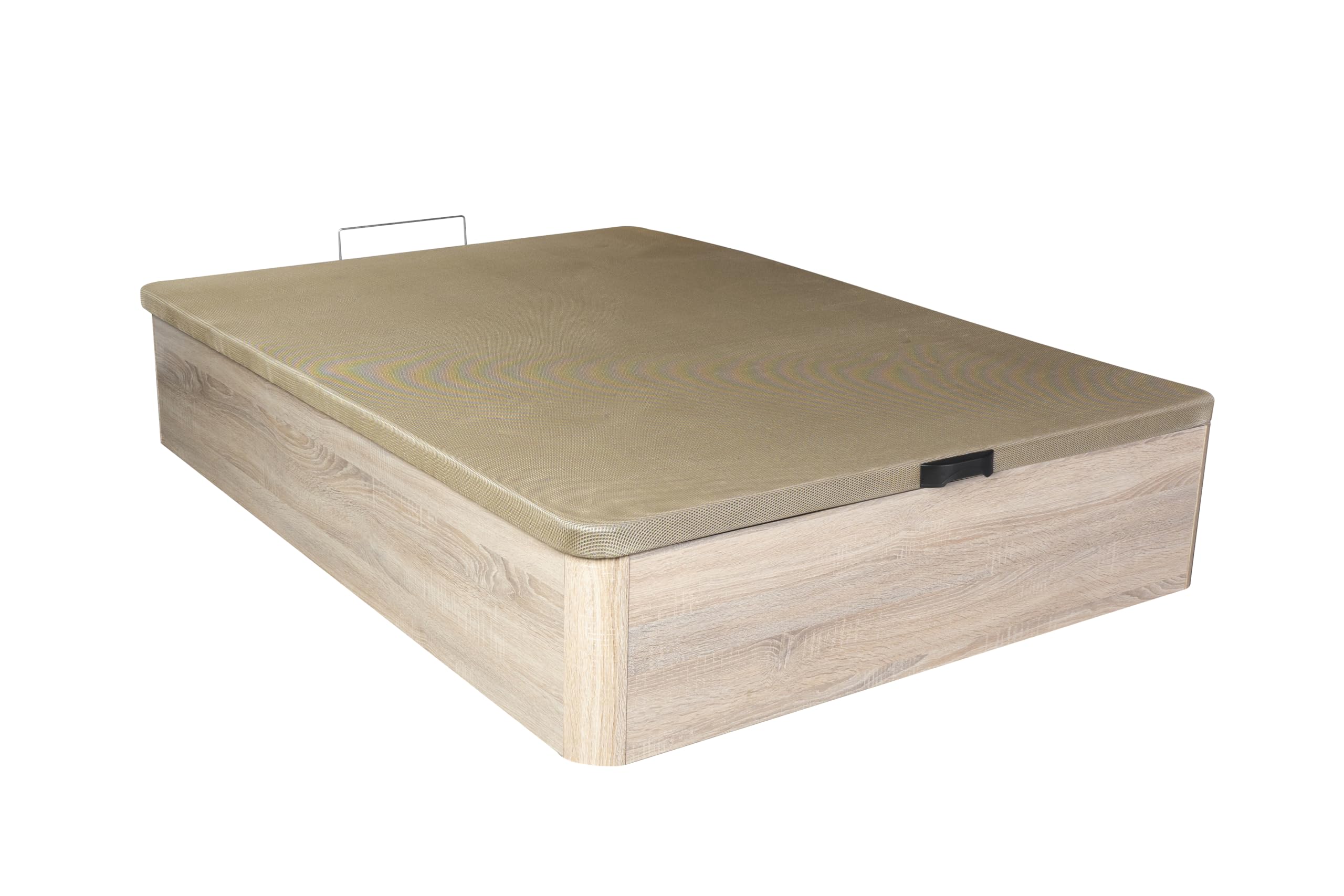 S & S SALDOS Y STOCKS Canapé Abatible Madera Gran Capacidad, Tapa Tapizada y Reforzada 3D - Cajón Grosor 22mm - Cambria 105X190cm Atenas