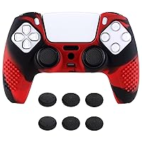 Vista 11 de eXtremeRate PlayVital Clear White 3D Studded Edition Anti-Slip Silicone Cover Skin for ps5 Controller, Soft Rubber Case for ps5 Wireless Controller