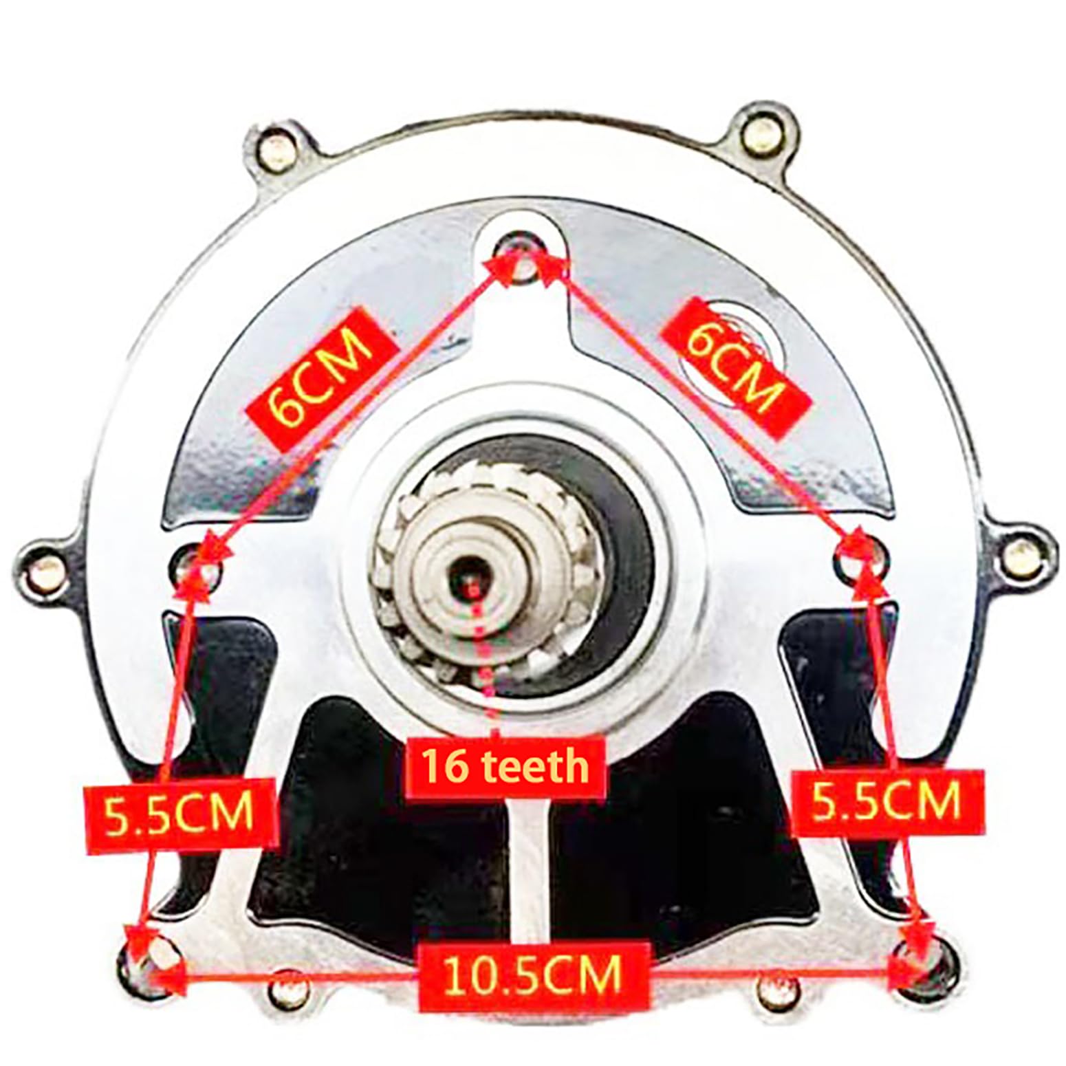 3300RPM Moteur sans Balais De Tricycle électrique 500W-1800W Moteur à 5 Trous Et 16 Dents 48V / 60V / 72V Générateurs à âme en Cuivre Pur, pour Vélos électriques, Tricycles