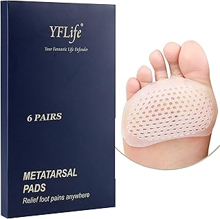 Metatarsal Pads for Women and Men 12 Pack, Gel Metatarsal Pads, Wearable Metatarsal Foot Pads for Pain Relief