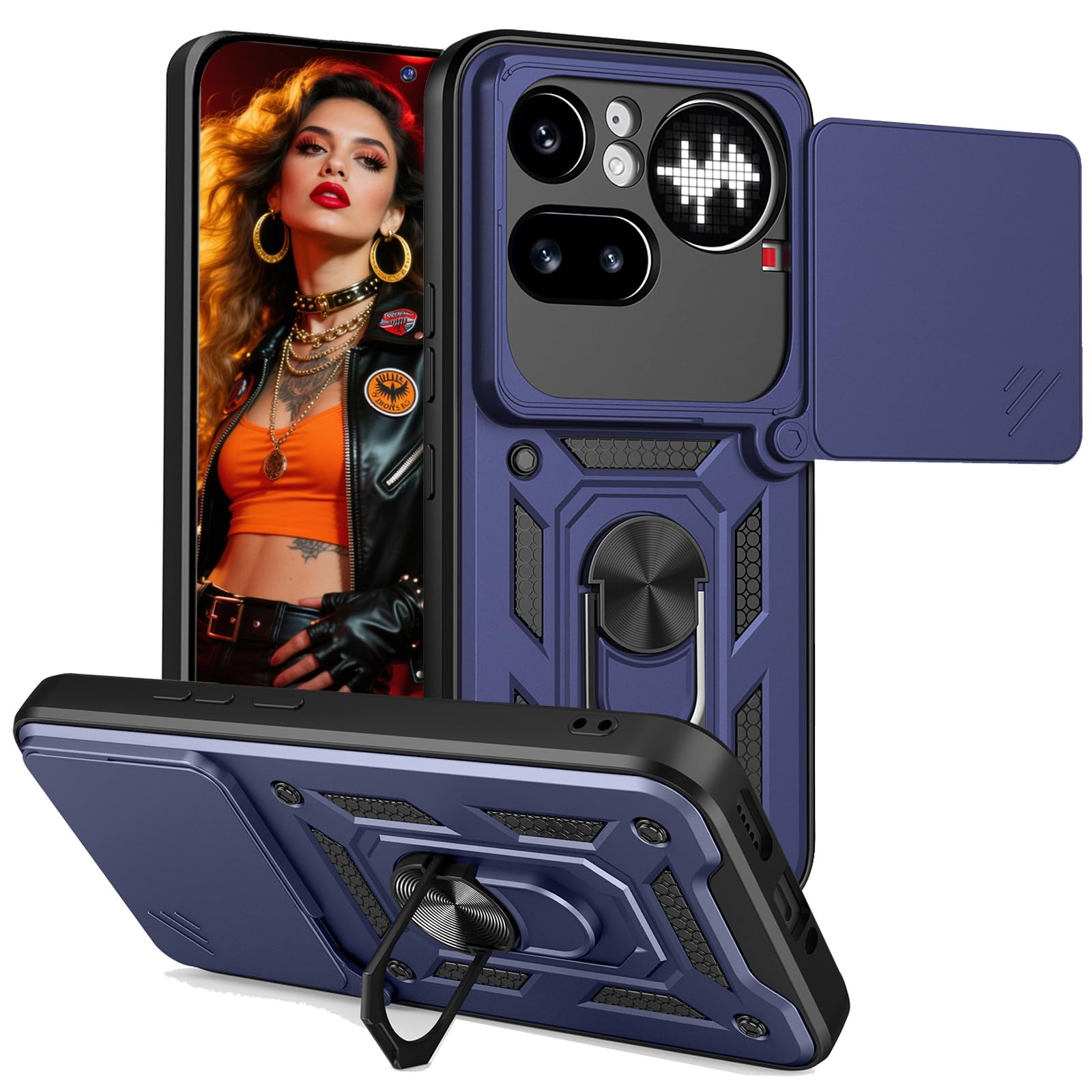Coque Nothing Phone 4a Pro 5G de qualité militaire antichoc avec cache objectif - 8