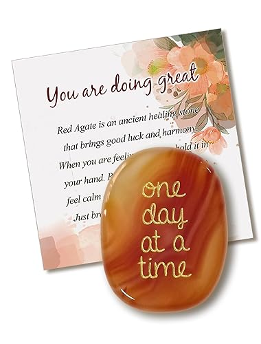 SOLICIEL One Day at A Time Agate Healing Crystal, Thinking