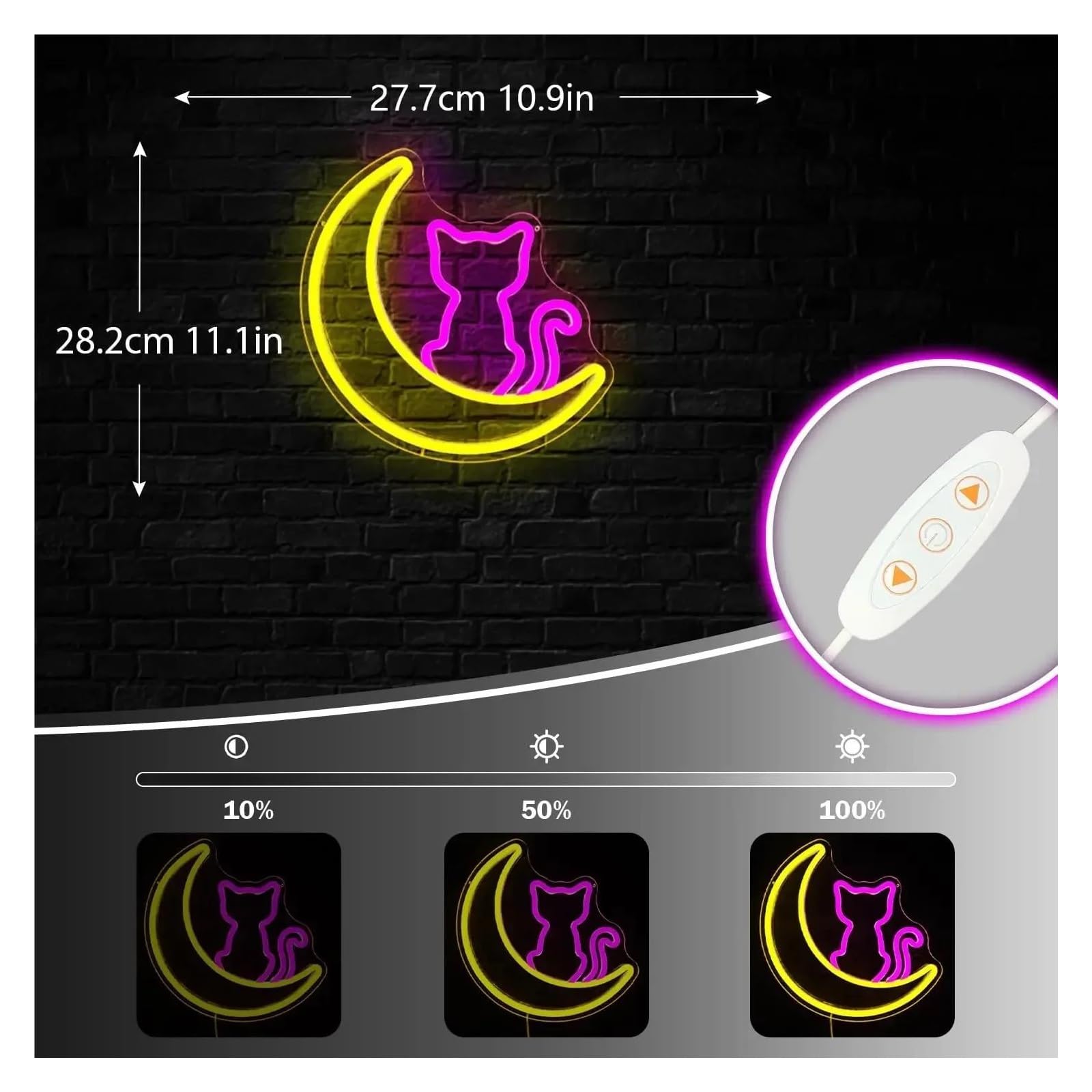 Decoración Lámparas Letrero De Neón Con Forma De Gato, Luz Alimentada Por USB Para Habitación De Niños, Dormitorio, Sala De Estar, Decoración De Pared Para Fiestas