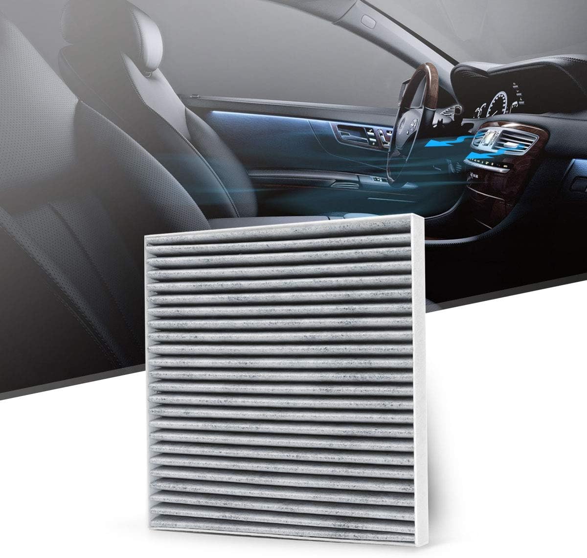 KAFEEK Cabin Air Filter Fits CF10374, 68164981AA, 87139YZZ09, 88970273, Replacement for Doge/Pontiac, includes Activated Carbon