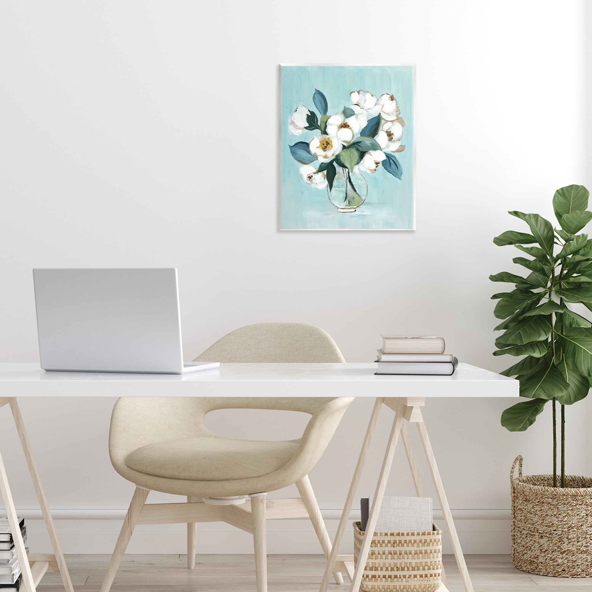 Magnolia Arrangement Over - Placa de pared de 11 x 14 pulgadas