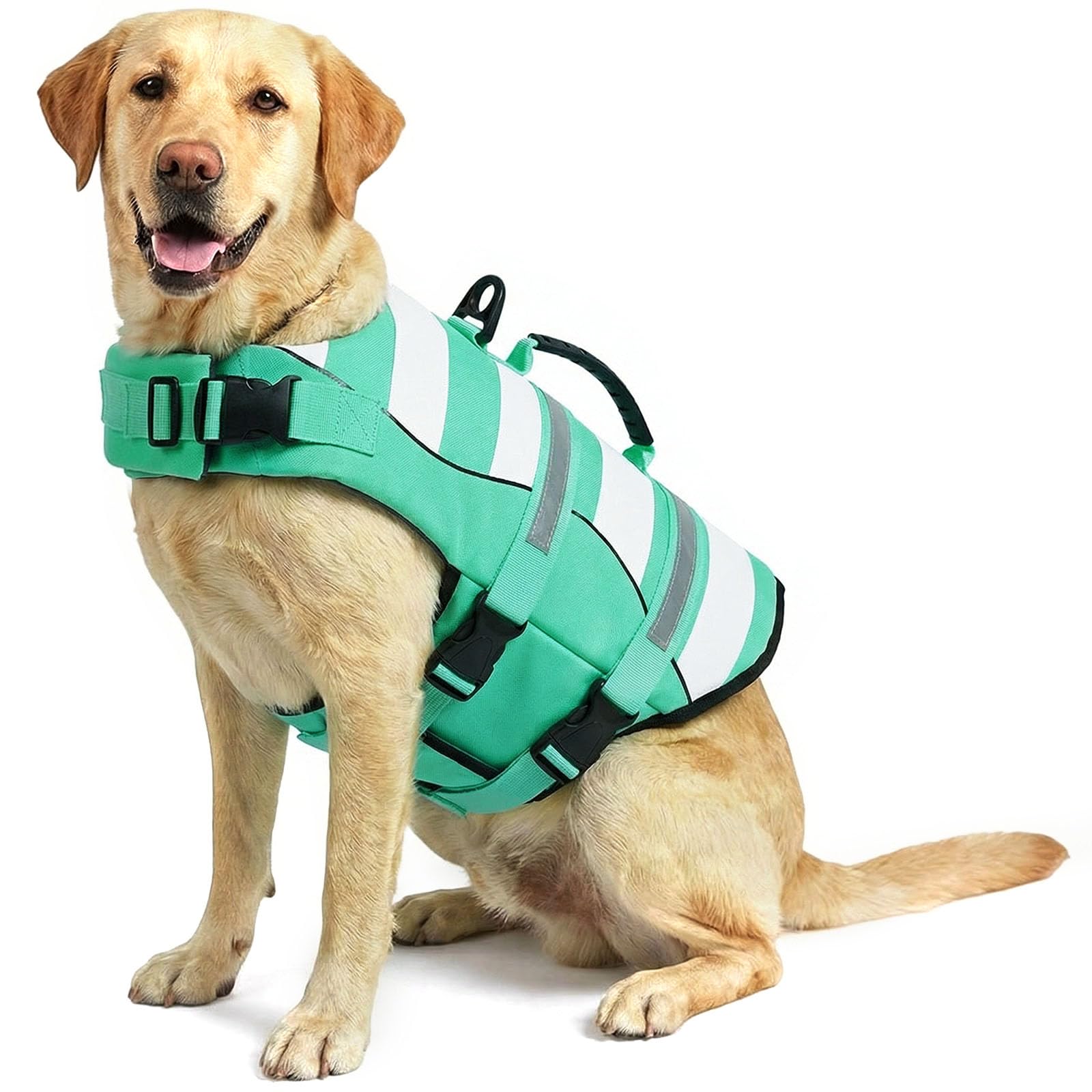 ASENKU Hundeschwimmweste Größe XXL für große Hunde mit Rettungsgriff, verstellbarem Brustgurt und Reflektorstreifen, zur sicheren Nutzung beim Bootfahren, Baden und Wassersport