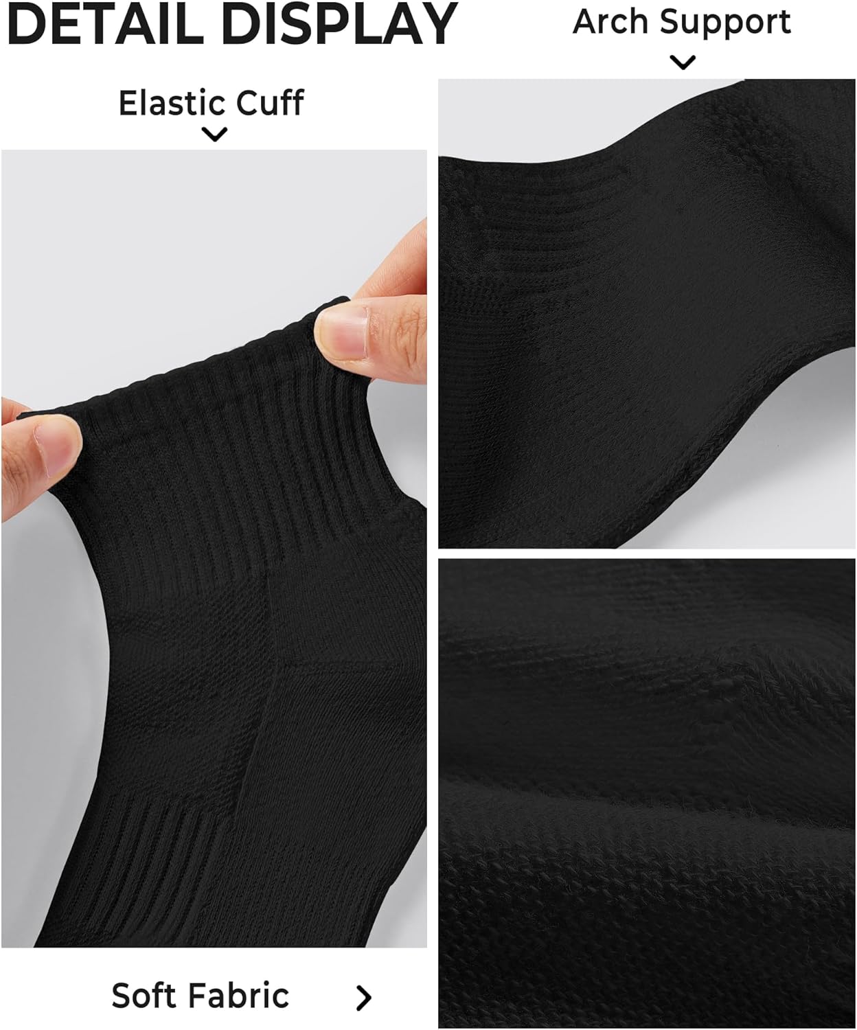 BOOPH 6 Pairs Kids Socks Boys Girls Cushioned Quarter Socks Athletic Ankle Sock 4-14 Years - Image 5