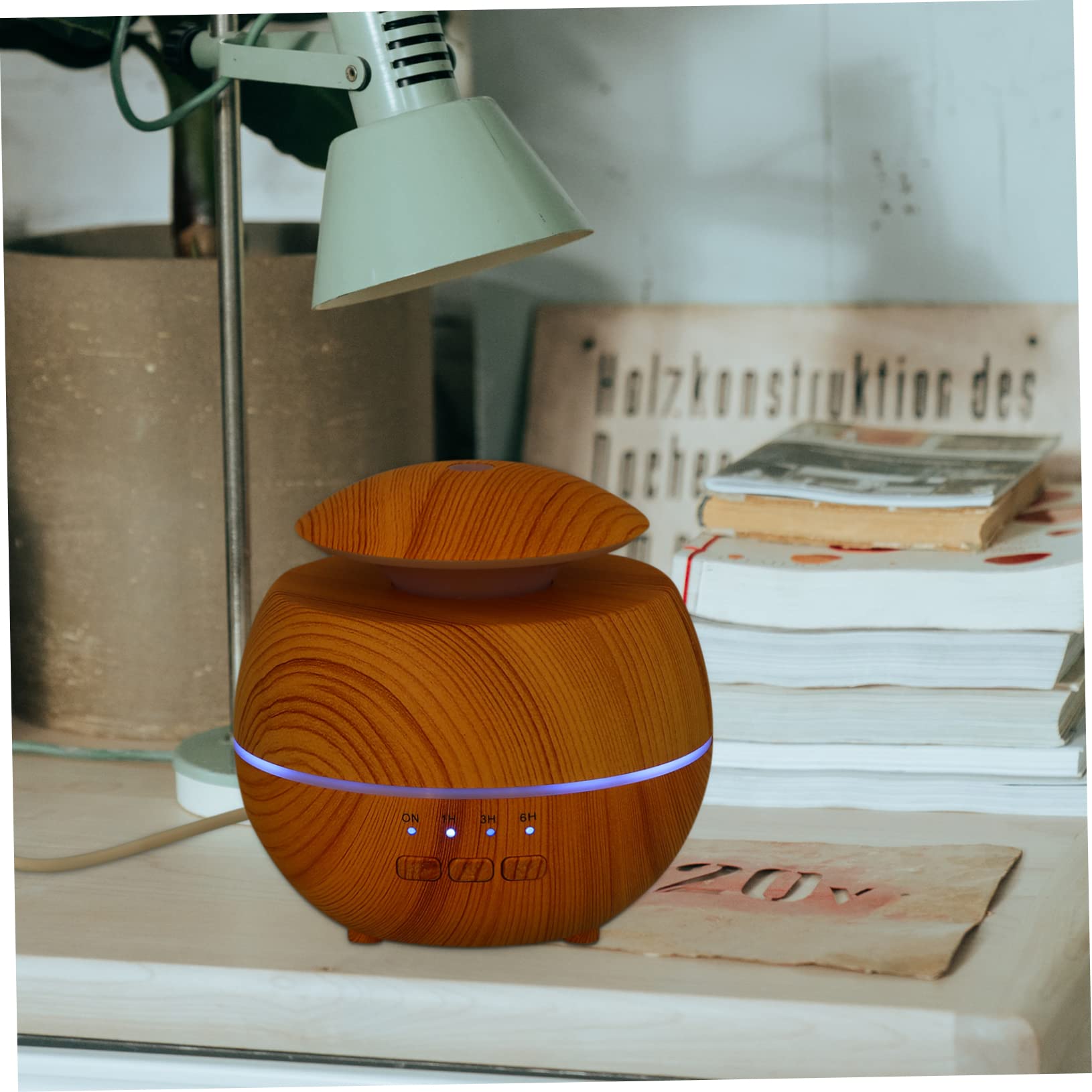 Umidificatore Aroma da 120ml in Pp Abs con Luce LED | Colore Arancia, per Casa e Yoga, Umidificazione e Purificazione Dell'aria
