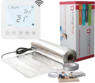 Underfloor Heating Kit for Under Laminate & Wood Floors, Electric 150w /m² with Wi5 Wi-Fi Thermostat, 6/m²