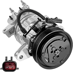 BDFHYK 98576 Air Conditioning A/C Compressor with Clutch Compatible with Jeep 2002 2003 2004 2005 Liberty 3.7L V6, Replace# 55037466AA, 55037466AB, R5037466AE