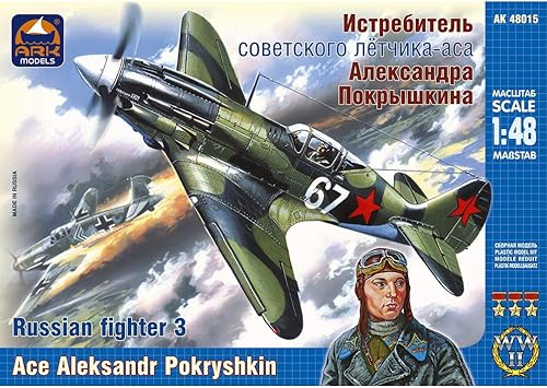 AEVVV Mikoyan-Gurevich MiG 3 Avión de la Fuerza Aérea Soviética de Avión de Pilot-Ace Alexander Pokryshkin Kits de modelos de aviones Escala 148