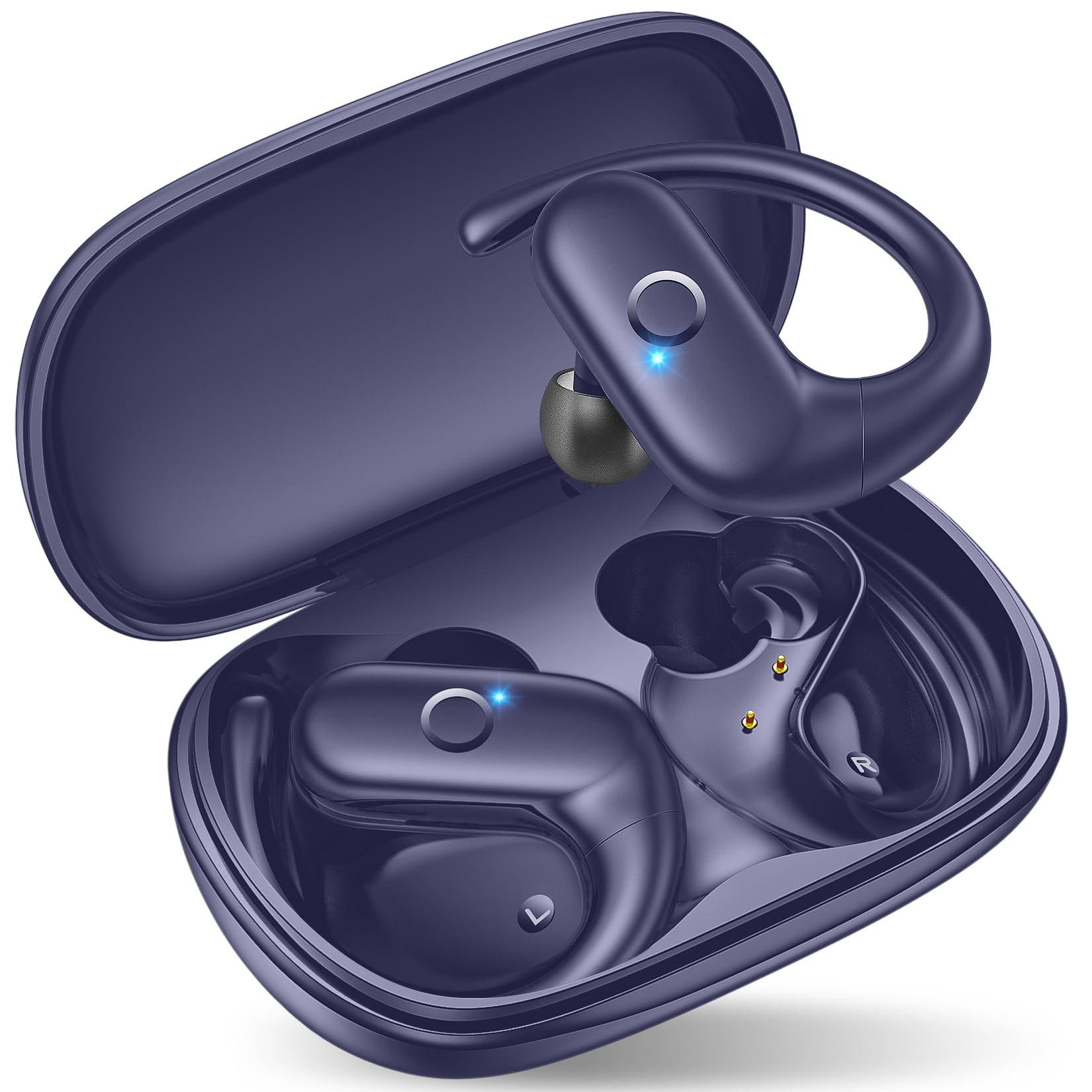 kurdene Wireless Earbuds Bluetooth Headphones with Secure Earhooks 60Hrs