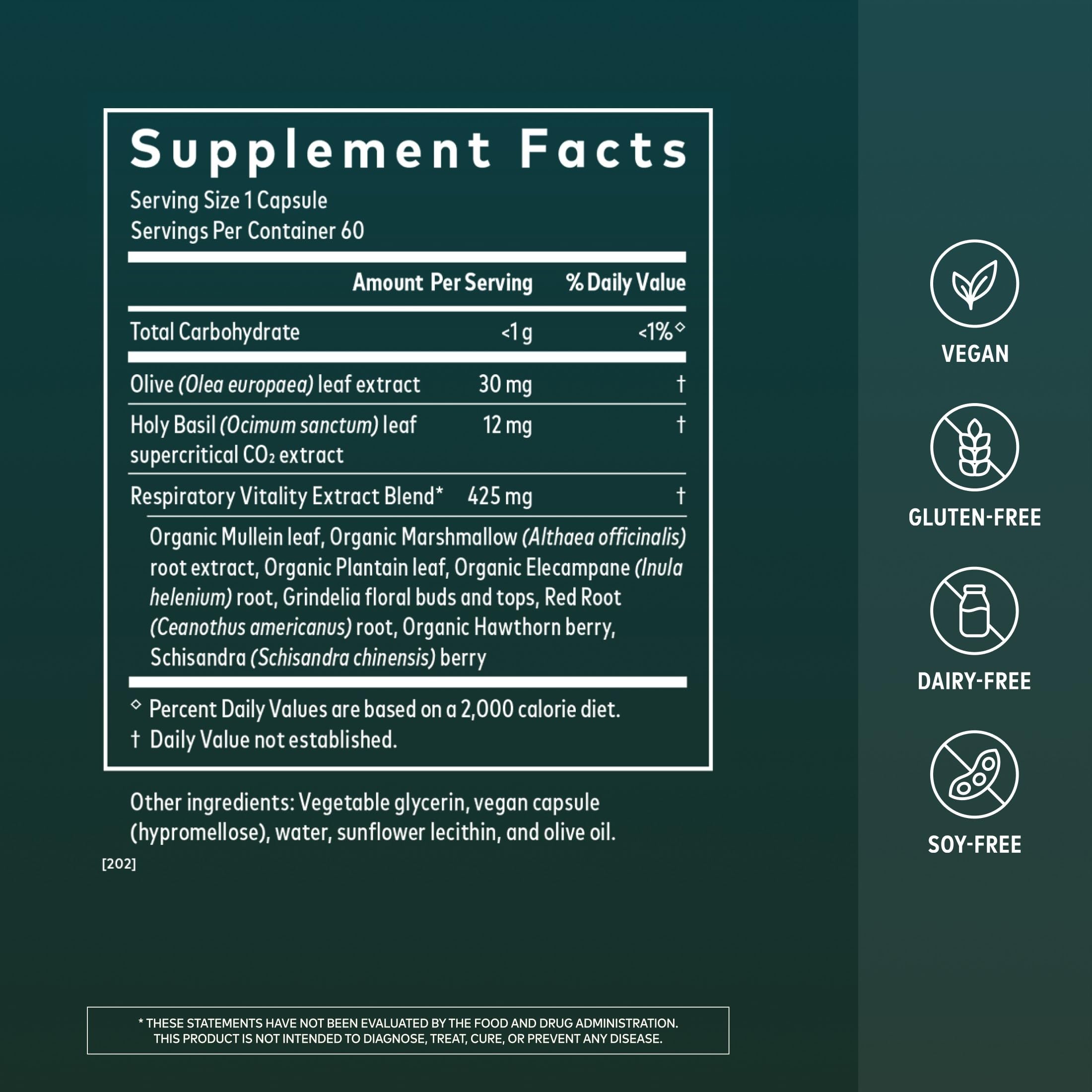 Gaia Herbs Mighty Lungs, 60 Vegan Capsules, 60 Servings — Amazon image 2
