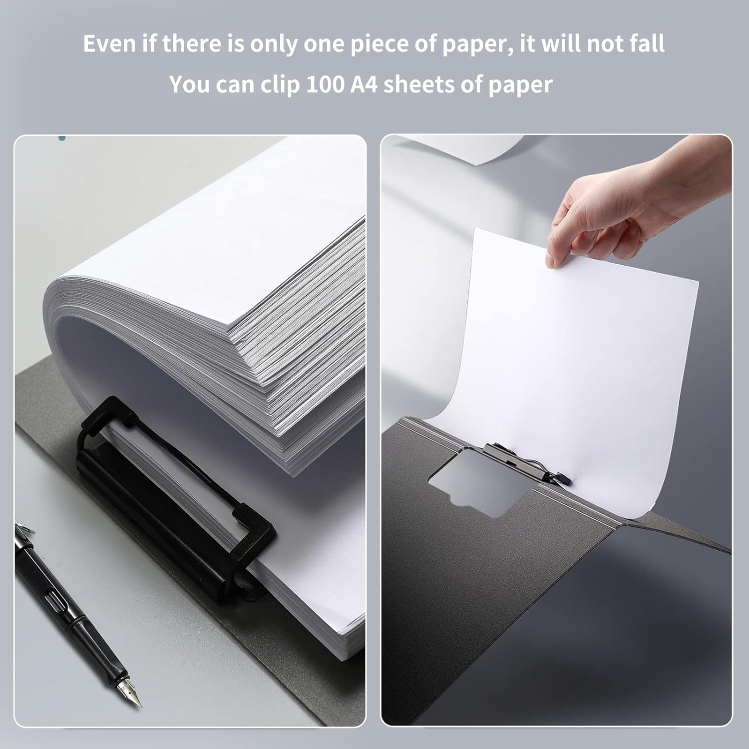 Clipboard Folder A4 with Cover Foldover Hard PVC Covered Plastic