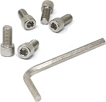 iexcell 50 Pcs 1/4-20 x 3/8" 1/2" 5/8" 3/4" 1" Stainless Steel 304 Hex Socket Head Cap Screws Bolts Assortment