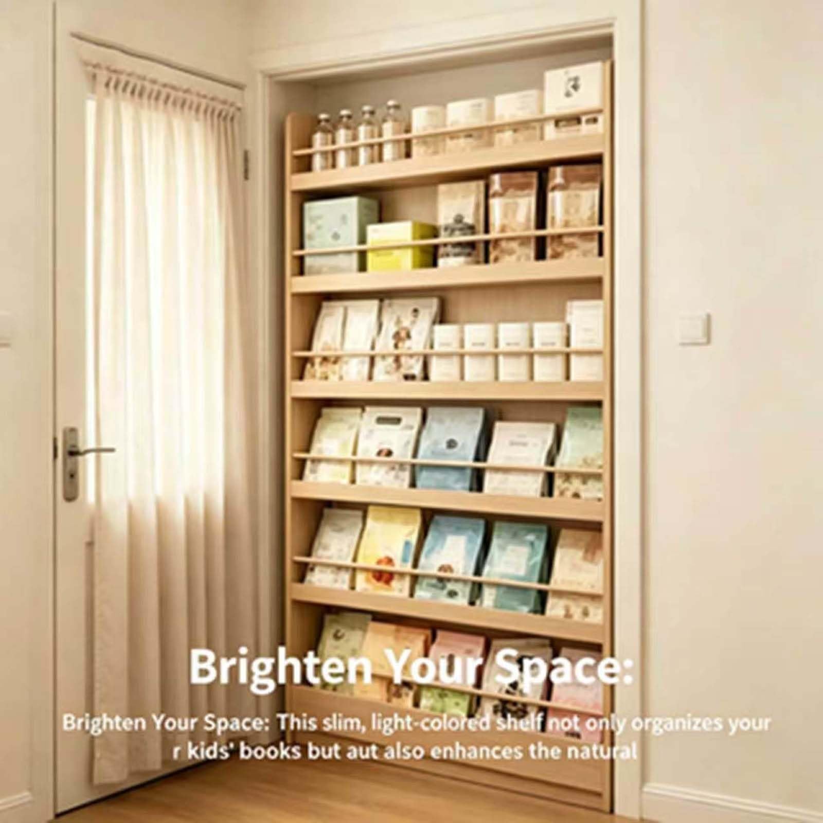Schräges freistehendes Holz-Buchdisplay für Einzelhandel | Schräger Haushaltsbuch-Display-Organizer, freistehendes Holz-Leseregal für verpackte Literaturwaren(Width:19.68in)