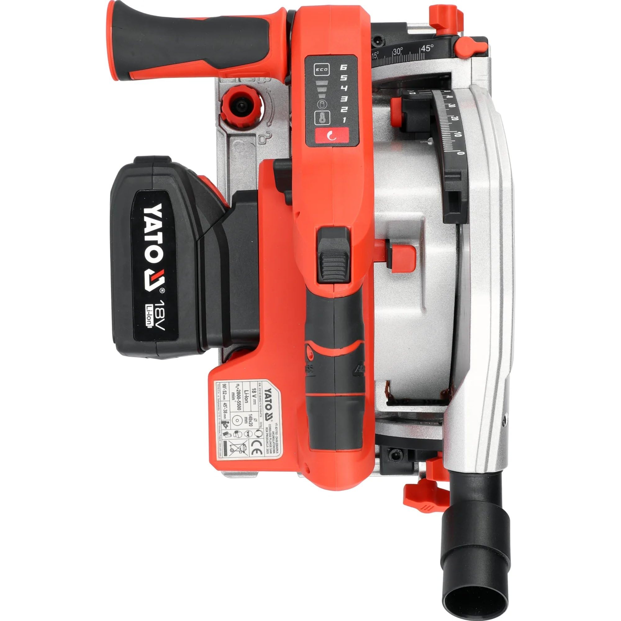 Akku Tauchsäge 18 V con guida a battuta 140 mm – sega circolare senza fili per legno inclusa batteria da 4 Ah, caricabatterie, tagli precisi, aspirazione della polvere, per lavori fai-da-te domestici
