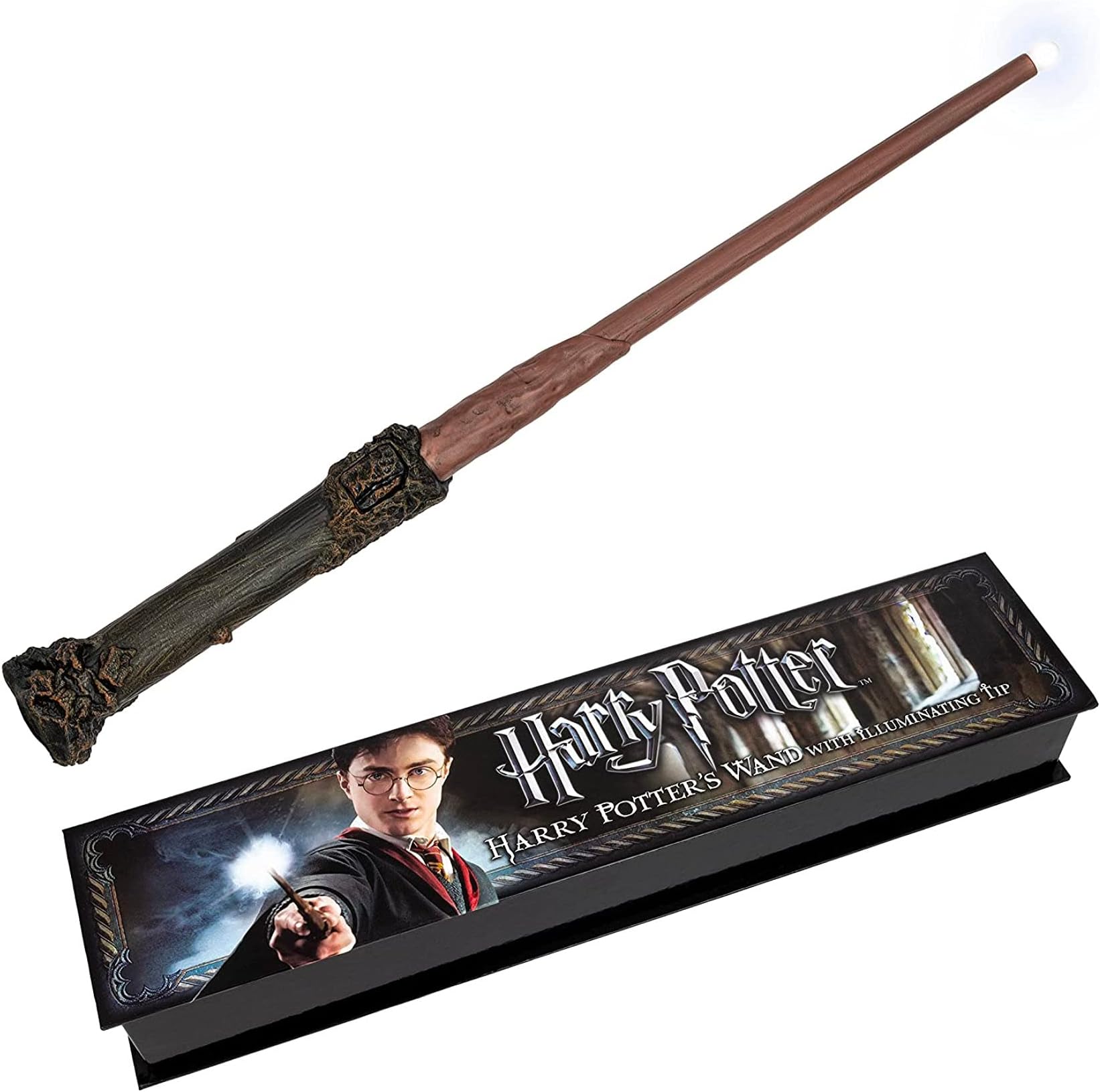 The Noble Collection Harry Potter's Illuminating Wand - 14in (35cm) Harry Potter Officially Licensed Film Set Movie Props Wand Gifts