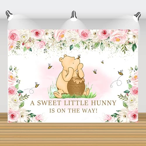 Miniatura 8 de Fondo clásico para baby shower de bebé para niños, abejas de dibujos animados azules, decoración de fondo para fotos de cumpleaños, baby shower,