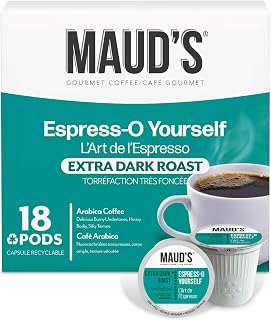Sponsored Ad – Maud's Espresso Roast Coffee Pods, 18 ct, Dark Roast Coffee in Recyclable Single Serve Pods – 100% Arabica ...