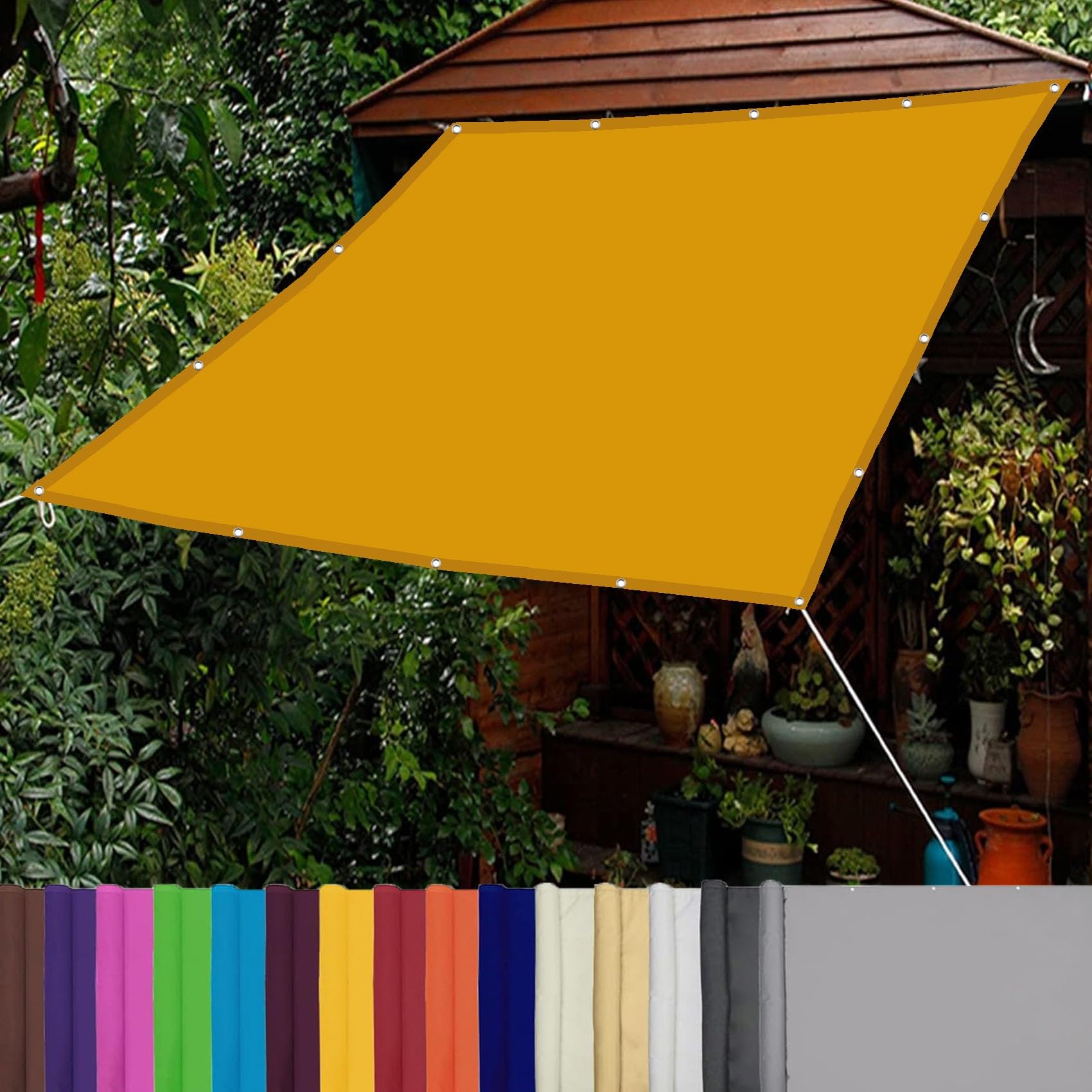 Voile d'ombrage imperméable 2x3 m pour stopper la chaleur sur la terrasse