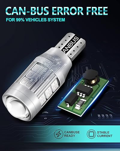 Miniatura 5 de Combriller 912 921 Bombilla LED Roja de Centro Montaje Alto para Lámpara de Parada, Luces Traseras de Freno Montadas en Altura para Auto, Camión