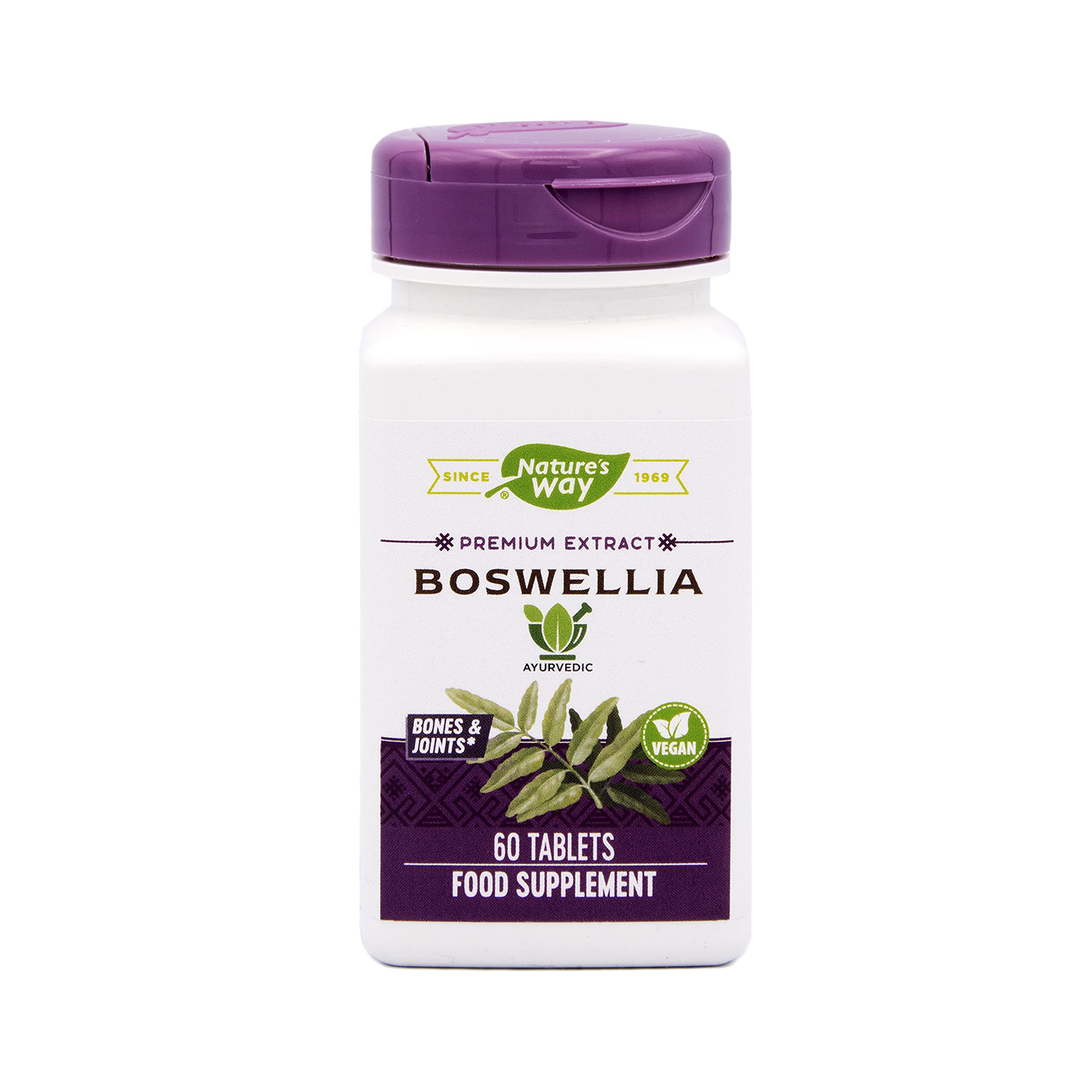 Nature's Way Boswellia Premium Extract - Helps to Keep Joints Flexible and Comfortable - Suitable for Vegetarians and Vegans - 60 Tablets