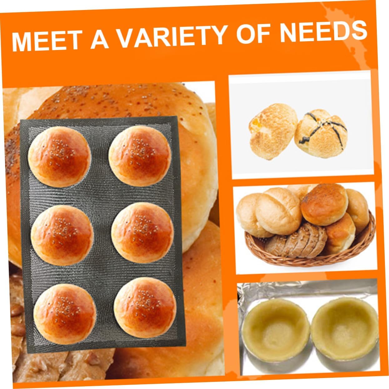 PRETYZOOM Bread Mold Silicone Baking Tray Non-stick Baking Pan for Whole Bread French Hot Dogs
