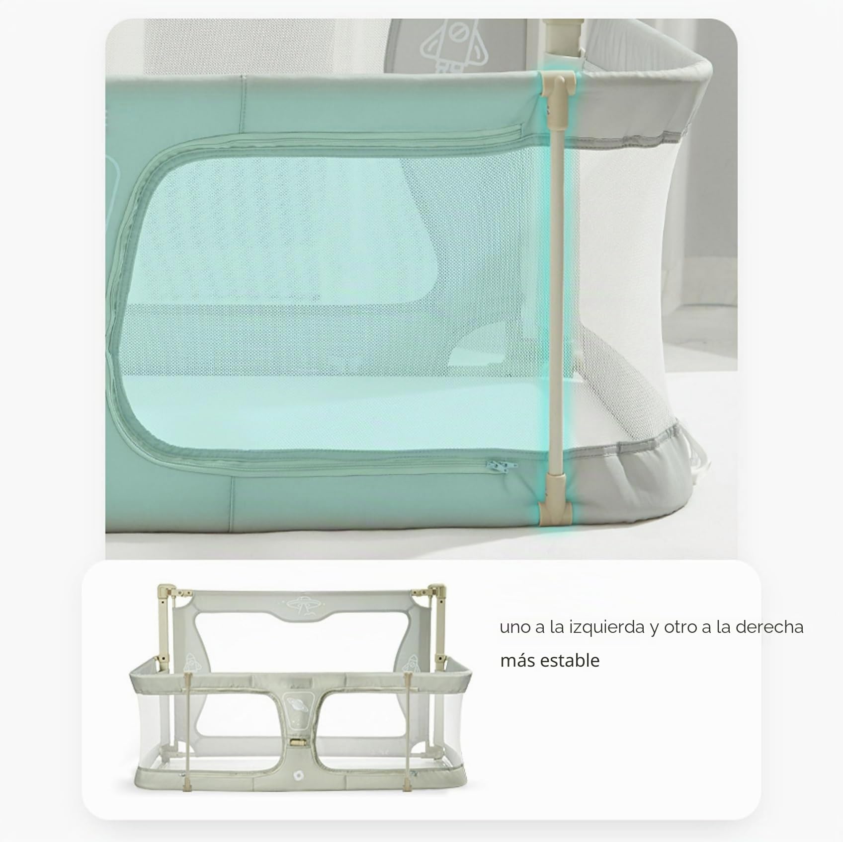 Riel de cama 3 en 1 para niños pequeños, barrera cama infantil, protector cama bebe barrera, rieles de cama de altura ajustable, valla cama infantil, elevación lateral doble, para colchón de 5-35 cm (