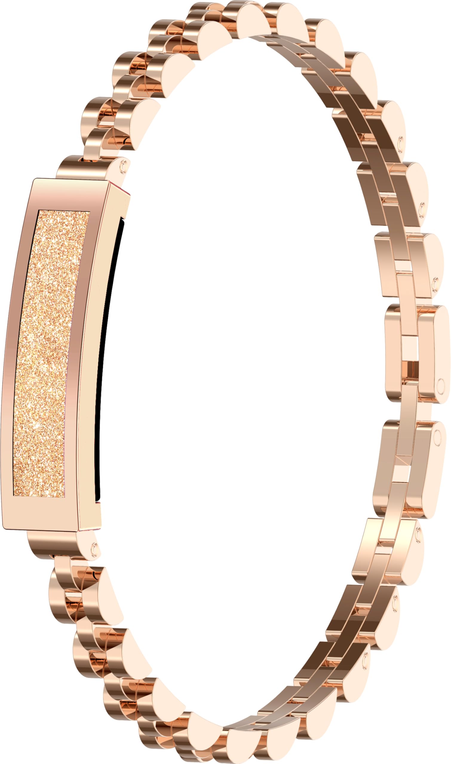 findtime Pulsera inteligente para mujer sin pantalla, podómetro, pulsera para mujer, joyas de oro rosa, plata, estrecha, monitor de frecuencia cardíaca, monitor de sueño, SpO2, pulsera de fitness con