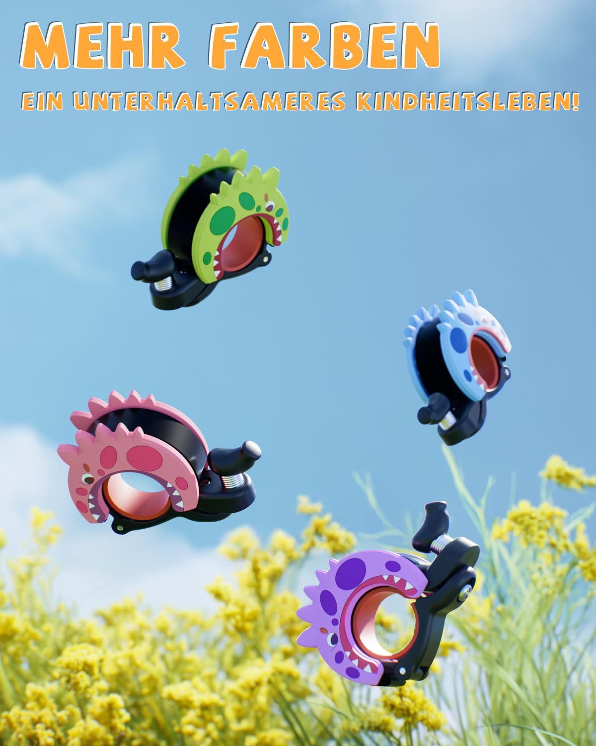 Campanello Bicicletta 22.2-25.4mm Mini Campanello per Bambini Ragazzi
