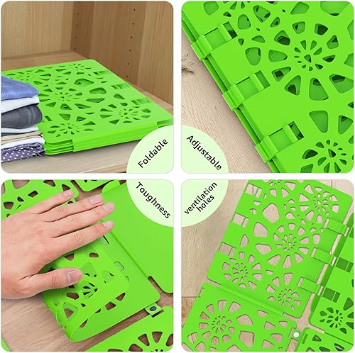 Miniatura 5 de BoxLegend Carpeta para camisetas V1-Plus, tablero plegable para ropa, organizador de lavandería, plástico duradero para doblar ropa, verde