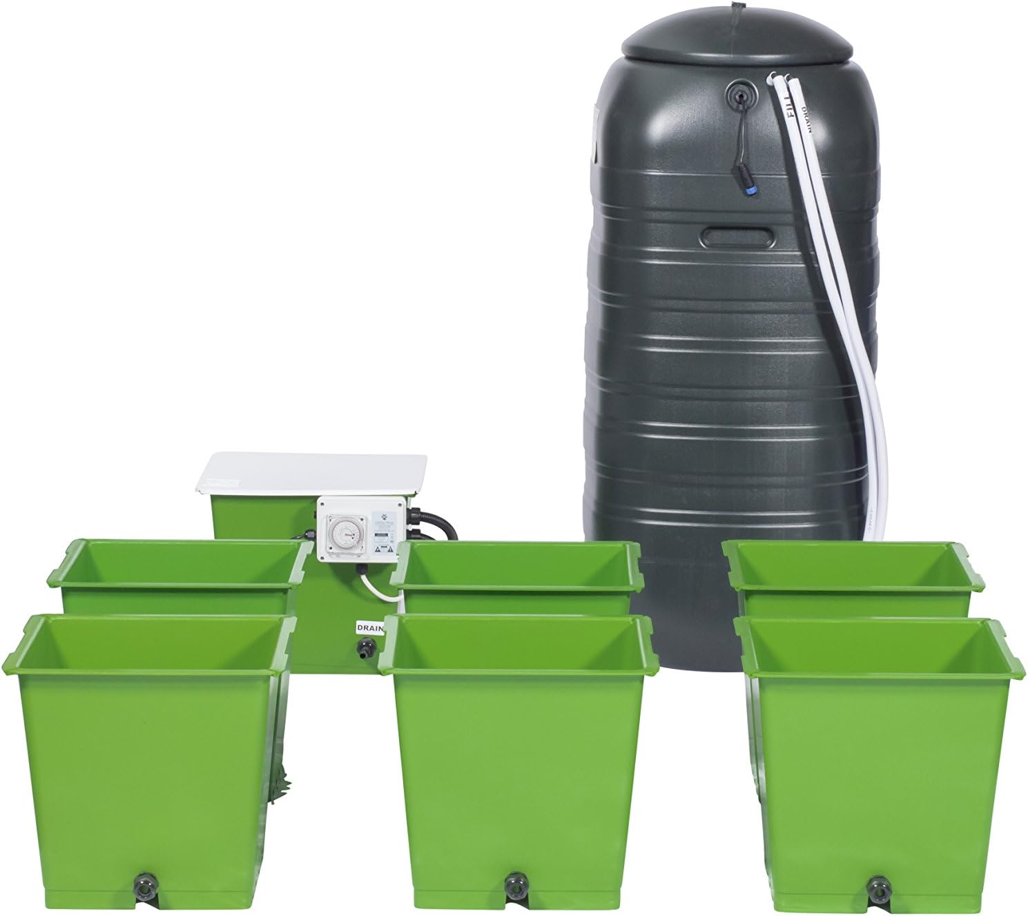 The Green Man System 6 Pot Hydroponic Grow Kit - Flood & Drain