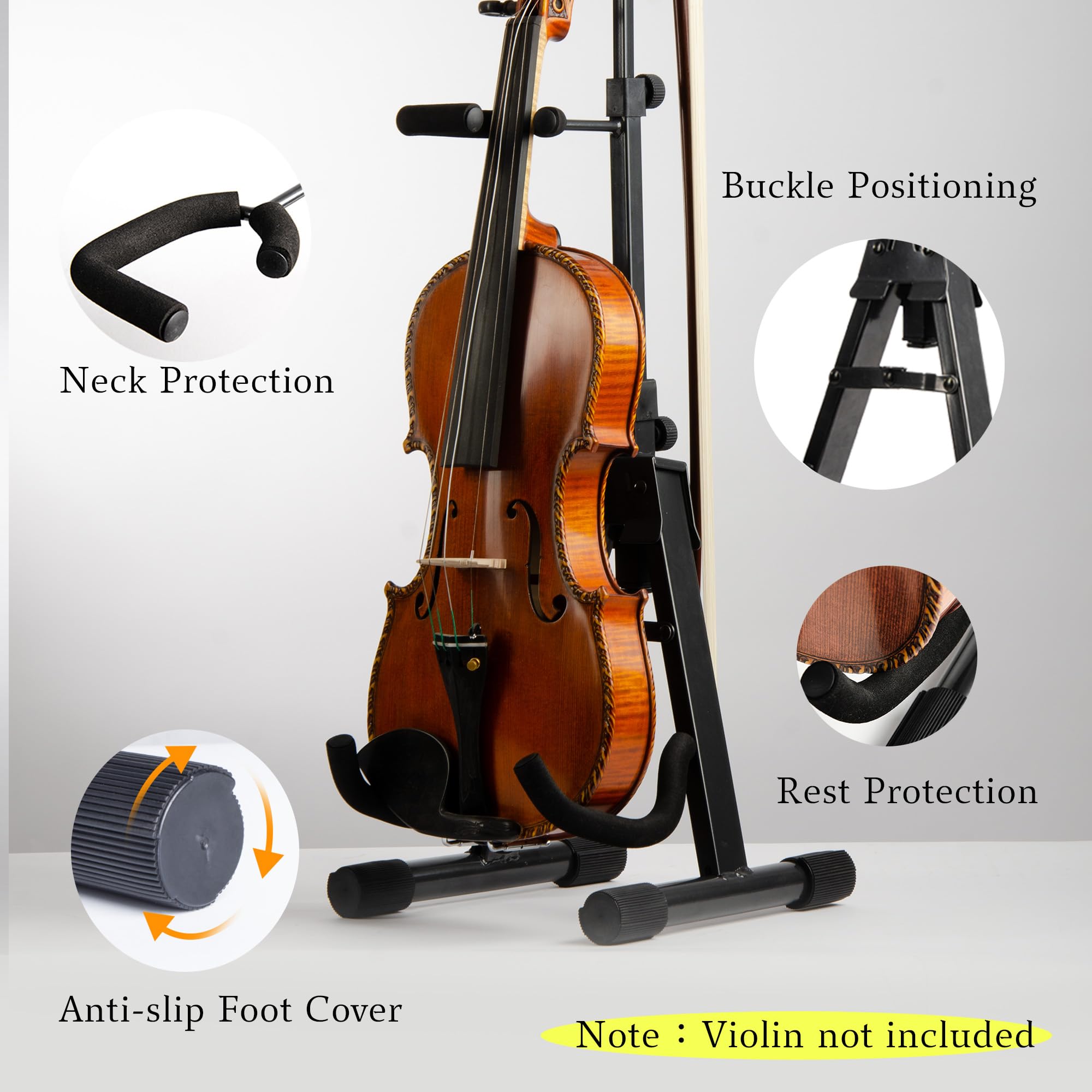 Christina Violin Cello Stabilized StandPortable, easy to carryAdjustable bow height adjustable (Violin Stands)