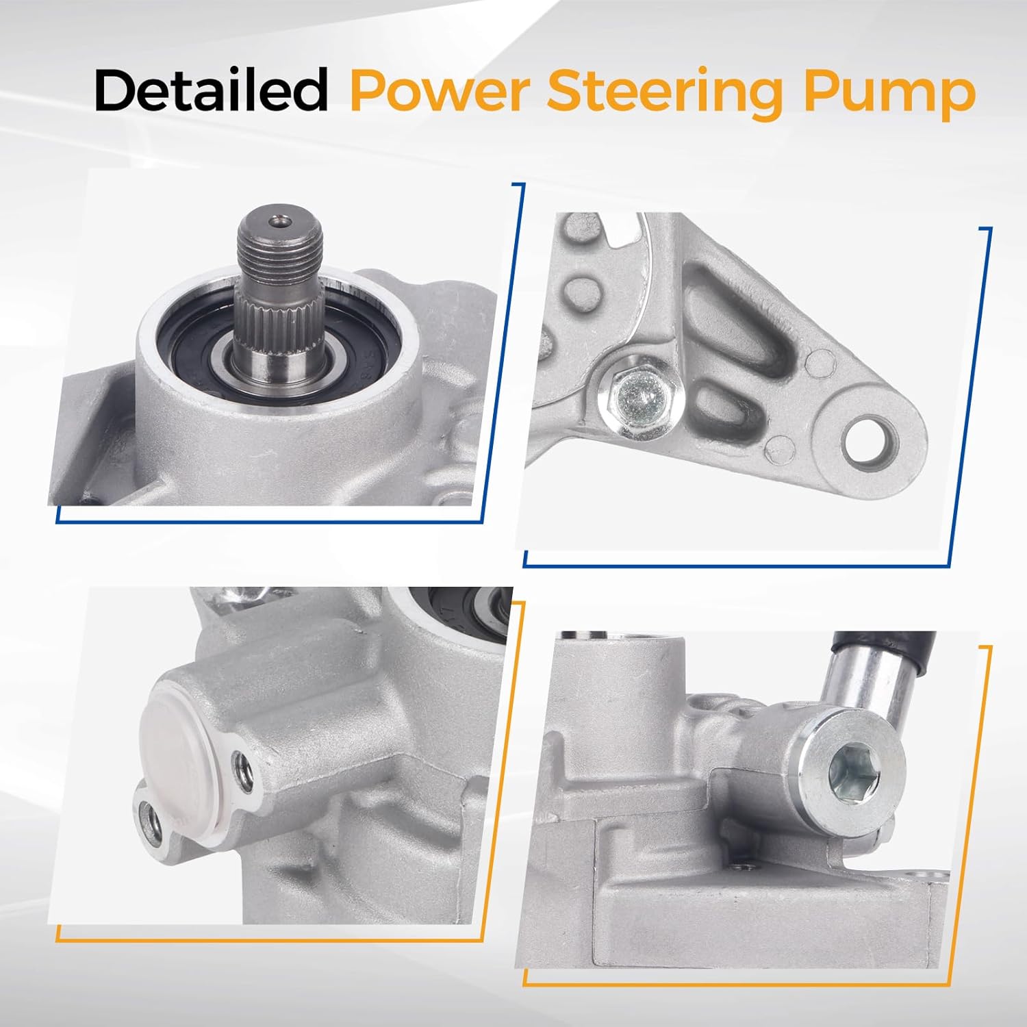 PAROD Power Steering Pump Fit for Honda Accord 1998 1999 2000 2001 2002 3.0L V6,Replace for 21-5993,56110-P8C-A01, 56110-P8A-003