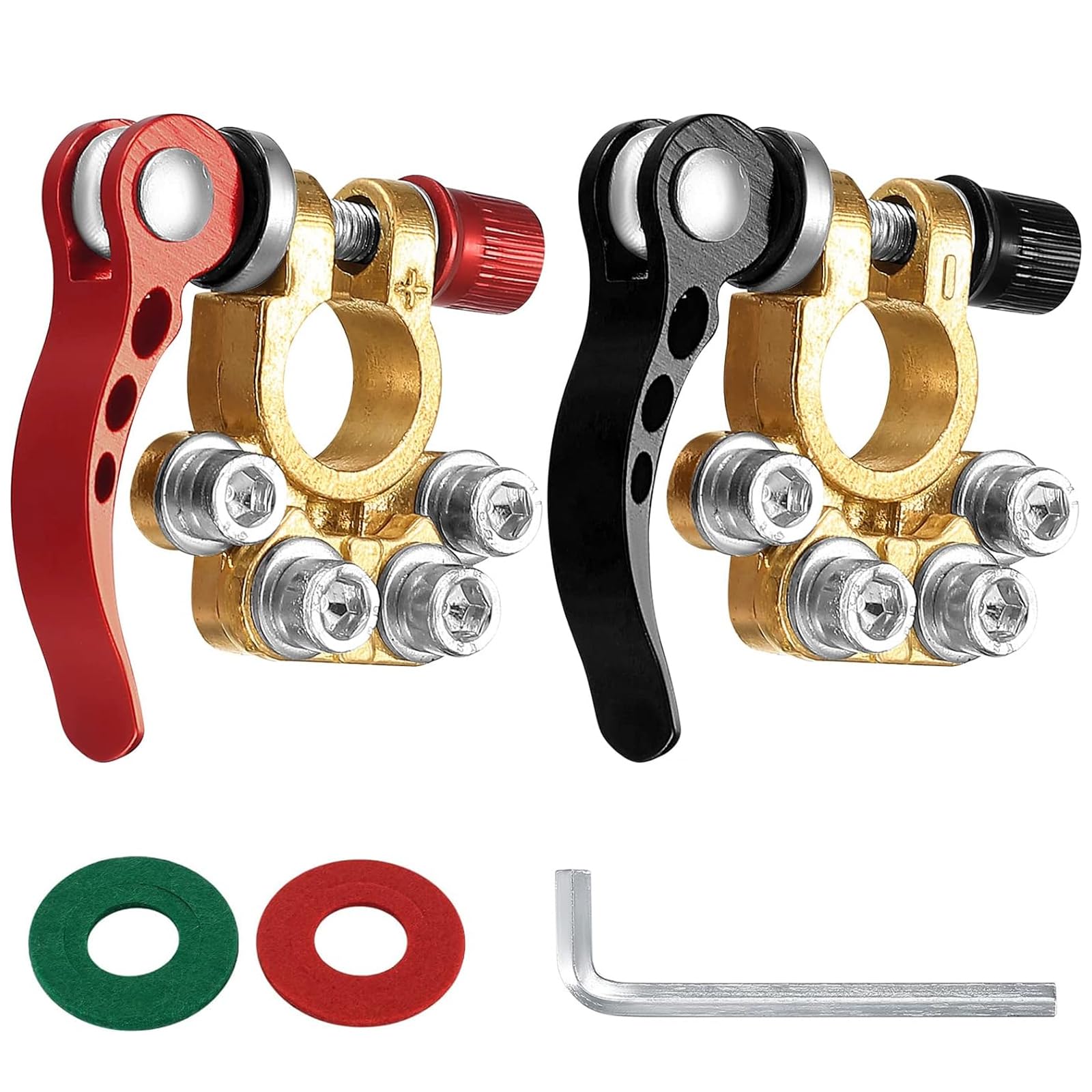 Connettore a Sgancio Rapido,Morsetti Batteria Auto,12V Batteria Terminali,Attacc