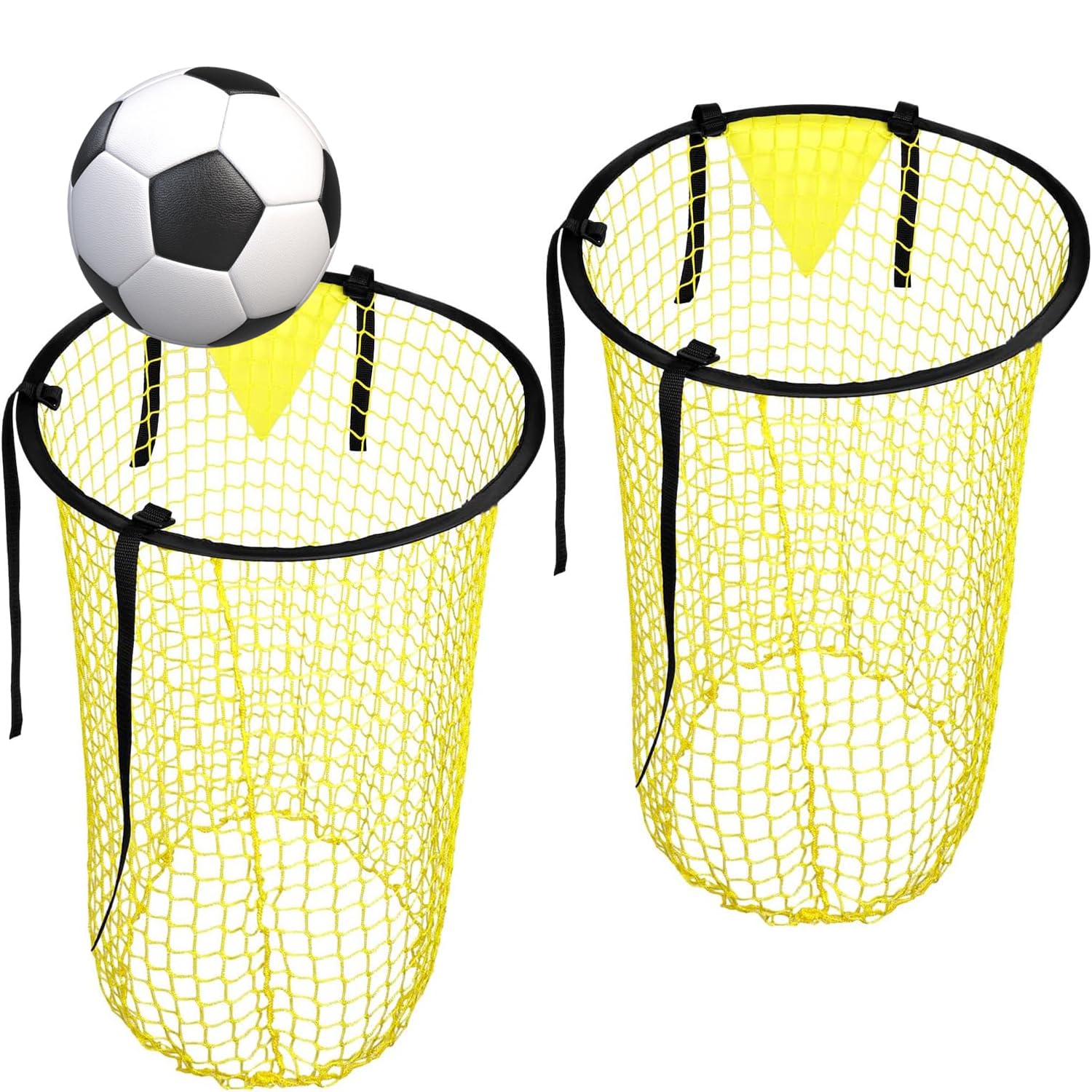 Rete da calcio pieghevole, confezione da 2, attrezzatura per allenamento da calcio, durevole e portatile, bersaglio per pratica di tiro, giochi in cortile, bambini e adulti (uso interno/esterno